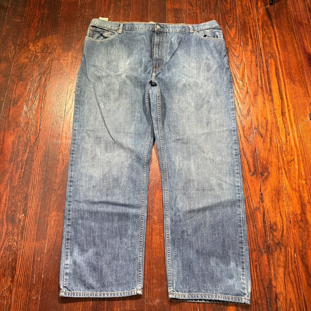Levis 559 Jeans Mens 46x32 Blue Relaxed Fit Faded Whiskers Y2K Skater